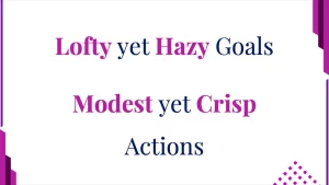 Lofty Goals, Modest Actions