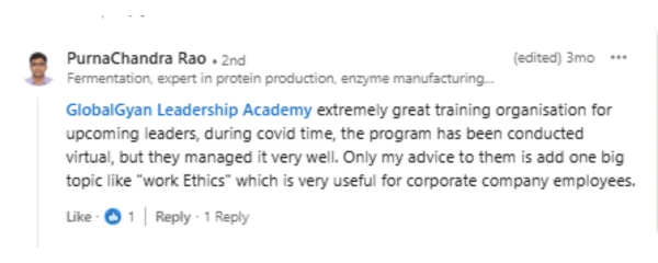 LinkedIn testimonial 10
