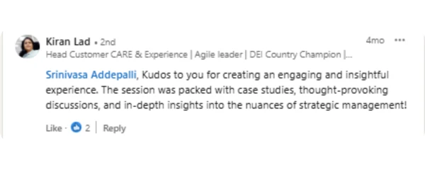 LinkedIn testimonial 12