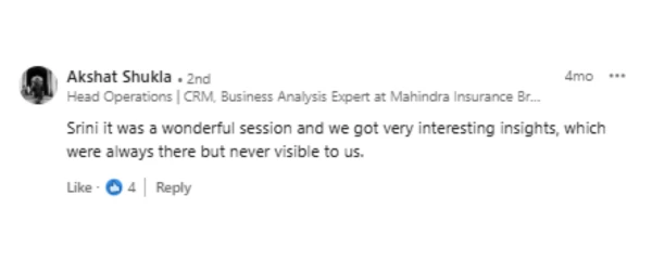 LinkedIn testimonial 14