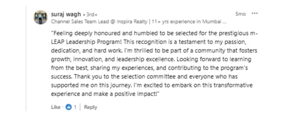 LinkedIn testimonial 16