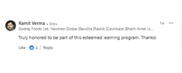 LinkedIn testimonial 6